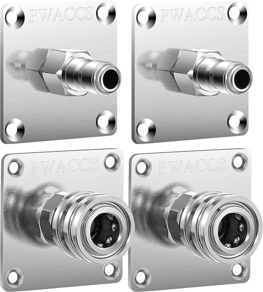 PWACCS Pressure Washer Gun Holder, Foam Cannon Holder, 1/4" Quick Connect Foam Cannon Wall Mount, Foam Gun Storage Rack Wall Mount Tool Holder for Organize and Store Power Washing Accessories, 4 Pack