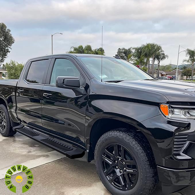 AUTOSAVER88 6 Inches Running Boards Crew Cab Compatible with 2019-2026 Chevy Silverado/GMC Sierra 1500 & 2020-2026 Silverado/Sierra 2500HD 3500HD, Step Pad Design, Stainless Steel Side Steps Nerf Bar
