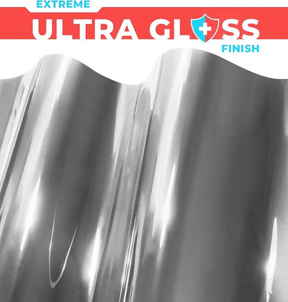 ColorFusion PPF by VViViD, Gloss GT Silver Dry Apply PPF Vinyl Car Wrap Roll 1.3ft x 5ft