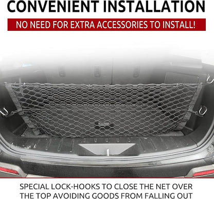Envelope Style Trunk Mesh Cargo Net for Chevrolet Equinox 2010-2024 - Car Accessories - Premium Trunk Organizers and Storage - Cargo Net for SUV - Vehicle Carrier Organizer for Chevrolet Equinox