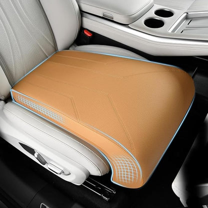 FLORICH Car Seat Extender Leg Extender Support Cushion for Driver Seats Office Chair, Leather Carseat Leg Support for Long Drivers Universal Car Seat Cushion Legs Rest Pads-Beige Brown