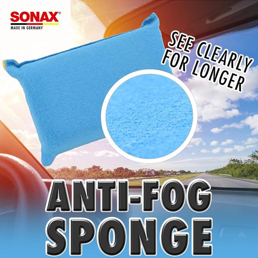 SONAX Windscreen Sponge 417100 | Dual Action Cleaning Tool for Streak Free Glass | Easily Removes Dirt Fog and Condensation from Windshields Windows and Mirrors | Compact and Reusable
