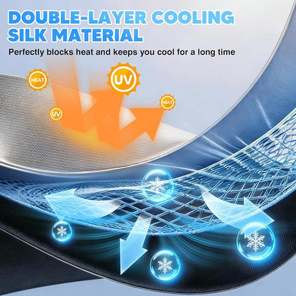 KUST 56" * 31" Upgraded Medium Size Windshield Sun Shade Umbrella - 【Fit for Sedan】 - Foldable Ice-Crystal Shade Umbrella with Bendable Handle - Blocks UV Rays Keep Car Cool - Easy to Install and Use