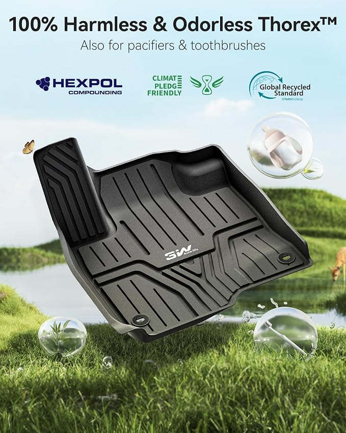 3W Floor Mats & Cargo Liner Fit for Honda HR-V 2023-2026 & Acura ADX 2025 2026, Honda HRV Accessories TPE Custom Fit Floor Liner and Cargo Liner Mat (Include Hybrid) (Not fit Premium Audio System)