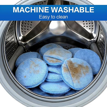 6 Pack Microfiber Wax Applicator Pads, Car Wax Applicator with Finger Pocket, Detail & Polishing Foam Pad for Car Cleaning and Best Polishing (5 inch)