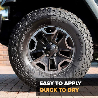 Car Tire Shine Gel and Conditioner. SIO2 & Black Dye Infused, No Sling Formula. Enhances Tires Color & Finish, Leaves Your Tires Looking Clean For Weeks. (16oz)