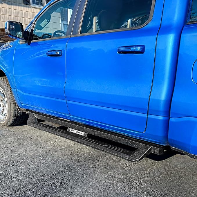 YITAMOTOR Drop Side Steps Compatible with 2019-2026 Chevy Silverado/GMC Sierra 1500, 2020-2026 Silverado/Sierra 2500HD 3500HD Crew Cab, Off-Road Running Boards, Black Powder Coated Nerf Bars