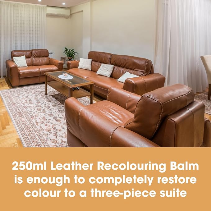 Furniture Clinic Leather Easy Restoration Kit | with Leather Recoloring Balm, Cleaner, Sponge, and Cloth | Leather Repair Kit for Scratched and Faded Furniture (Navy Blue)