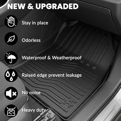 Auxko All Weather Floor Mats Cargo Mat with Backrest Mat for 2026 Toyota RAV4 Hybrid(Not for Phev)(Not for Cargo Area with subwoofer) All Season TPE Accessories Odorless Anti-Slip