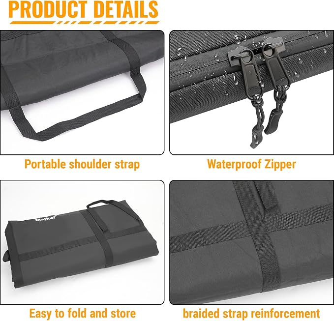 Freedom Panel Rear Hard Top Storage Bag with Handle Compatible with 2021-2025 Ford Bronco 2&4 Door, Heavy Duty 600D Oxford Fabric Car Top Panel Protector Bag,Rear Roof Panel Carrying Case Black