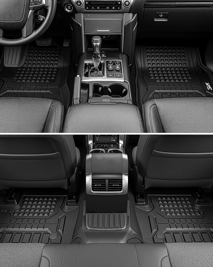 3W Floor Mats Fit for Toyota 4 Runner Gas 2025 2026 5 Seats(Not for Hybrid EV & i-Force Max), TPE All Weather Custom Fit Floor Liner & 2nd Row Under Seat Mat for SR5/TRD/Limited 6th gen 4Runner