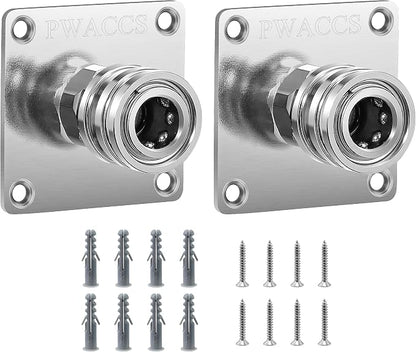 PWACCS Pressure Washer Foam Cannon Holder, 1/4" Quick Connect Automatic Foam Cannon Mount, Stainless Steel Pressure Washer Nozzle Tip Holder, Pressure Washer Accessories Storage Rack 2 Pack