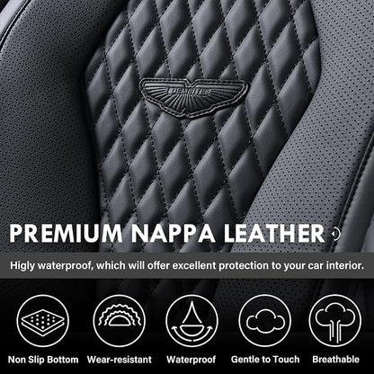 Coverado Car Seat Covers Full Set, Black Seat Covers, Automotive Car Seat Cover, Car Seat Cushion, Car Seat Covers Front Seats Back Seat Covers, Car Seat Protector Universal Fit Most Cars