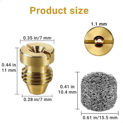 4 Pieces 1.1 mm Foam Cannon Orifice Nozzle and 4 Pieces Foam Maker, Universal Thread Tips for Snow Foam Lance