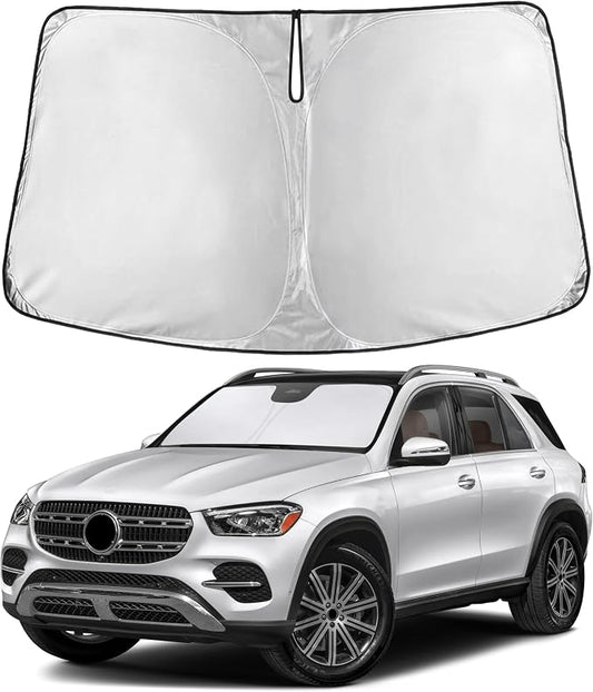 EcoNour Windshield Sunshade Compatible for Mercedes Benz GLE 350 450 2012-2024 2025 2026, Sun Visor for Front Windshield & Window Sun Shade Cover, UV Heat Blocker & Protector, Car Accessories
