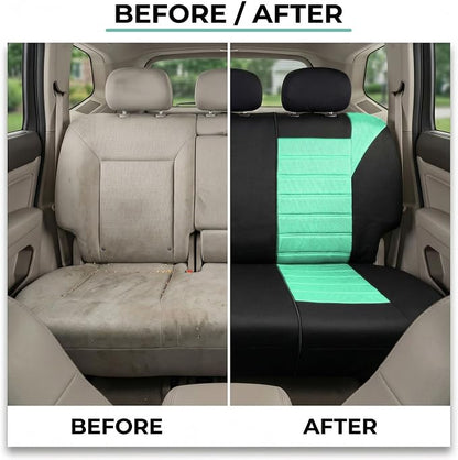 FH Group Automotive Car Seat Covers Rear Set Premium 3D Air Mesh Seat Covers, Airbag Compatible and Split Bench Cover Universal Fit Interior Accessories for Cars Trucks and SUVs - Mint