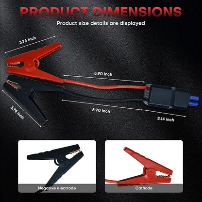 Smart Jump Starter Clamps,EC5 Heavy Duty Jump Starter Automotive Booster Clamp Cables Replacement Alligator Clamps with Intelligent