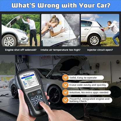 Autel MaxiLink ML519 Enhanced Mode 6 OBD2 Scanner Auto Diagnostic Scan Tool Check Engine Fault Code Reader CAN Scan Tool, Upgraded Ver. of AL319 Black