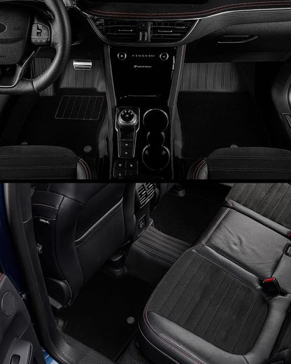 3W Floor Mats & Carpets Custom Fit Toyota Tacoma 2016-2023 (Only for Double Cab and Automatic), TPE Floor Liner Thickened Carpet with Safety Locks and Driver Heel Pad for Tacoma Cars Accessory
