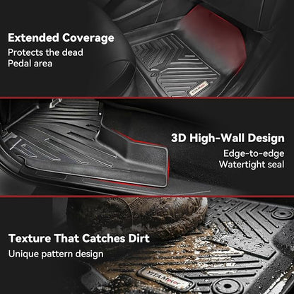 YITAMOTOR Floor Mats & Cargo Liner for Mazda CX-30 2026 2025 2024 2023 2022 2021 2020 Includes 2 Rows and Trunk Mat Set, Cutsom Fit All-Weather Automotive Floor Mat Set Liners, Black