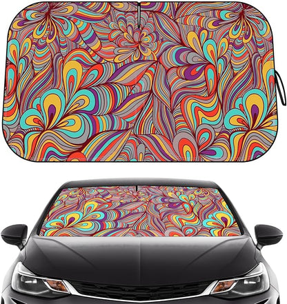 Windshield Sun Shade - Car Windshield Sun Shade for UV Protecion Heat Reduction 2026 Sun Visor for Car Interior (55"x31.5")
