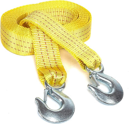NEIKO 51005A Heavy-Duty Tow Strap with Hooks, 2 Inches by 20 Feet, Woven Polyester Webbing, and 10,000-Pound Capacity, HD Truck Recovery Strap and ATV Tow Strap, Tow Rope for Vehicles