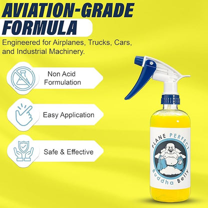 Plane Perfect Buddha Belly Oil & Grease Cleaner - Heavy Duty Aviation Grade Citrus Degreaser Spray - Multi Surface Cleaner for Automotive Engine, Aircraft, Car, Truck & RV | 1 Gallon