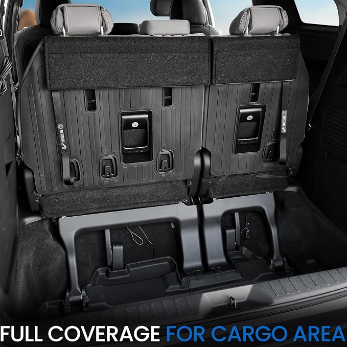 Floor Mats Set for 2021-2025 2026 Toyota Sienna (Only for 8 Seats), All Weather TPE Backrest Mat Trunk Lower Well Mat Cargo Liner Door Sill Guards Accessories (8 Seats Full Mats Set)