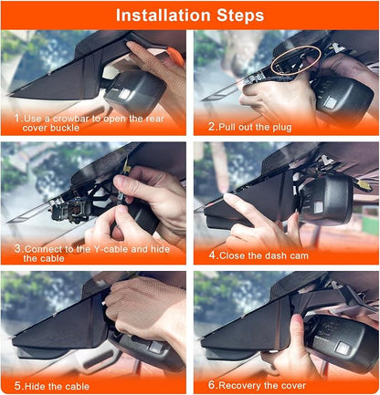 Mangoal Dash Cam 4K Custom fit for Ford F150 2015-2020 F250/F350/F450 Super Duty 2017-2019 XLT Lariat King Ranch Raptor Limited Platinum Accessories (Model C), UHD 2160P Video, WiFi, App, 128GB Card
