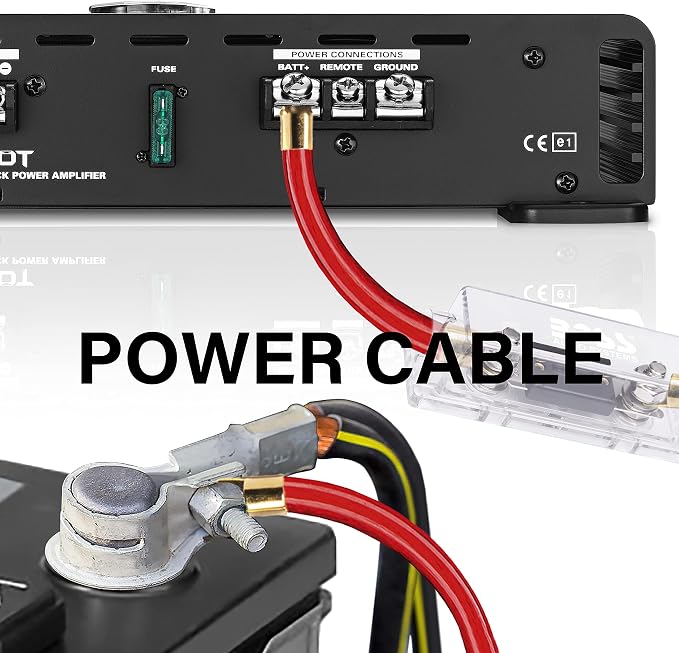 BOSS Audio Systems KIT20 0 Gauge Amplifier Installation Wiring Kit - A Car Amplifier Wiring Kit Helps You Make Connections and Brings Power to Your Radio, Subwoofers and Speakers