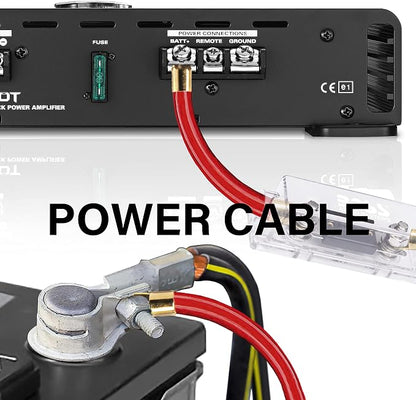 BOSS Audio Systems KIT20 0 Gauge Amplifier Installation Wiring Kit - A Car Amplifier Wiring Kit Helps You Make Connections and Brings Power to Your Radio, Subwoofers and Speakers