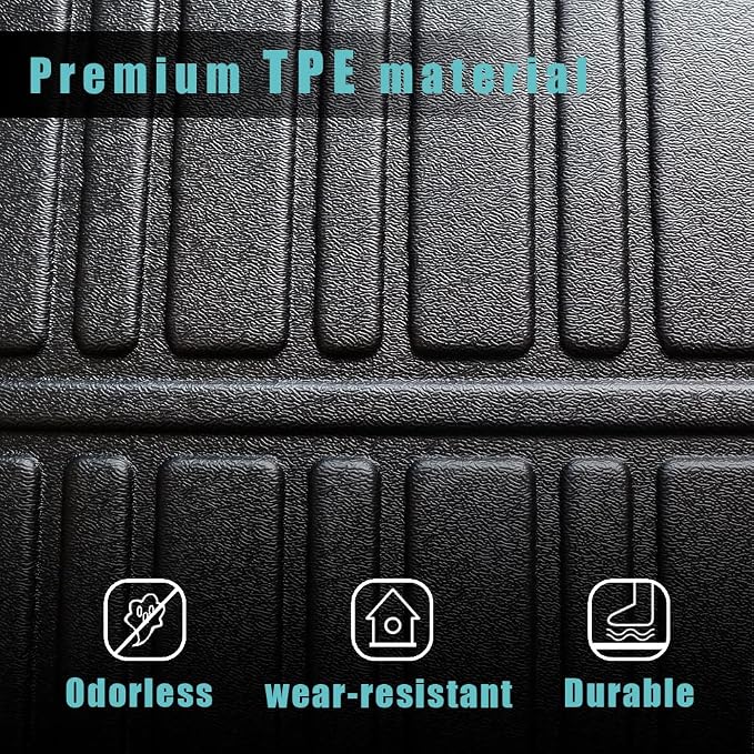 BestEvMod Compatible with Rivian R1T R1S All-Weather Front Trunk Mat TPE Material Rubber Cargo Liner Rivian R1T R1S 2022 2023 2024 Accessories (Upper + Lower Layer)