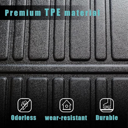 BestEvMod Compatible with Rivian R1T R1S All-Weather Front Trunk Mat TPE Material Rubber Cargo Liner Rivian R1T R1S 2022 2023 2024 Accessories (Upper + Lower Layer)