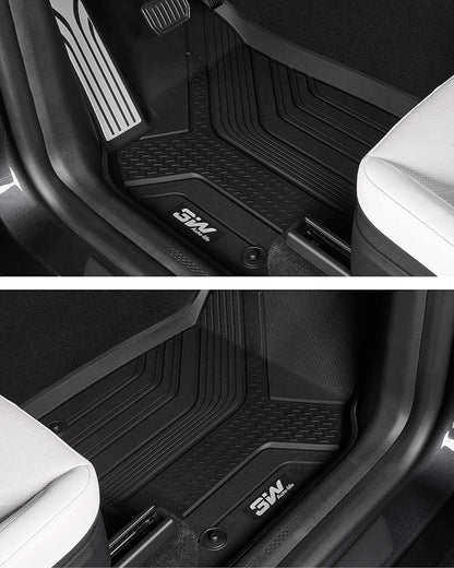 3W Tesla New Model Y Juniper Floor Mats and Cargo Liners, TPE Full Set Floor Liner for New Model Y 2025 2026, Cargo Mats and Seat Back Cover Protector, Car Mats for Tesla Accessories, Vigormold™