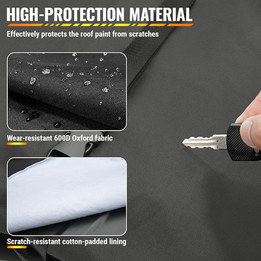 Freedom Panel Rear Hard Top Storage Bag with Handle Compatible with 2021-2025 Ford Bronco 2&4 Door, Heavy Duty 600D Oxford Fabric Car Top Panel Protector Bag,Rear Roof Panel Carrying Case Black
