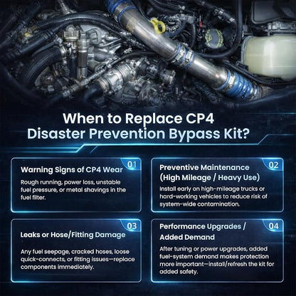 Gen2.1 CP4.2 Disaster Prevention Bypass Kit Compatible with 2011-2025 Ford 6.7L F250/F350/F450/F550 Powerstroke with Installation Instructions-Upgraded Fuel Pipe (CP4-6.7F-BP-G2.1)