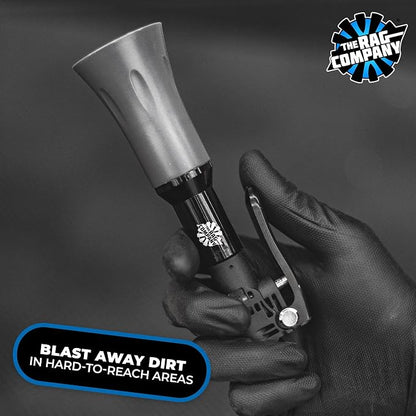 The Rag Company - Ultra Air Blaster Mini - Lift and Blast Dirt and Debris Away for Interior Detailing; Durable and Ergonomic Metal Design; Trigger Operated