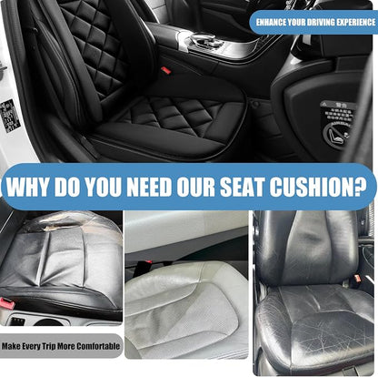 Car Seat Cushion with Back Support Pillow, Car Seat Cushion for Long Driving, Breathable Car Seat Protector, 1.2'' Thick Memory Foam Design for Pain Relief, Seat Pad for Car SUV Truck (Black)
