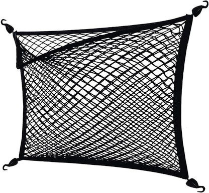 Cargo Net for Pickup Truck Bed, Trucks Cargo Net Mesh Organizer, 4'x4' Stretch to 7'x7' Highly Elastic Truck Bed Net for Camping, Trip Luggage, Compatible with Trailer, Ford, Chevrolet, Dodge