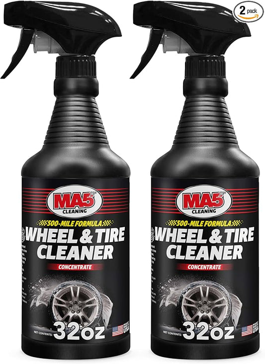 MA5X Wheel and Tire Cleaner | Concentrated, Brake Dust Remover | Wheel Cleaner Spray | 32oz Bottle | Pack of 2