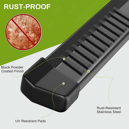AUTOSAVER88 6 Inch Running Boards Compatible with 2024-2026 Tacoma Double Cab/Crew Cab, Step Pad Design, Stainless Steel Side Steps Nerf Bar