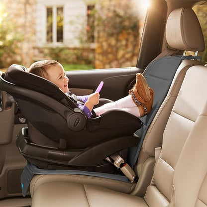 Munchkin Elite Seat Guardian Car Seat Protector, Under Car Seat Cover for Baby and Toddler Seats, Rear or Forward Facing, Dark Grey