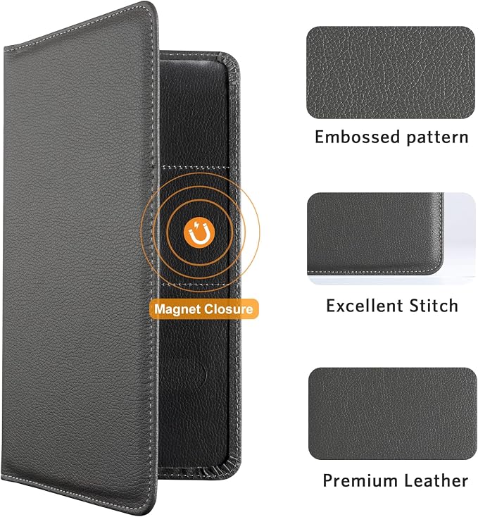 CoBak Car Registration and Insurance Holder - Vehicle Glove Box Car Organizer,Auto Truck Comparment Accessories Case with Magnetic Closure for Essential Document,Driver License,Cards