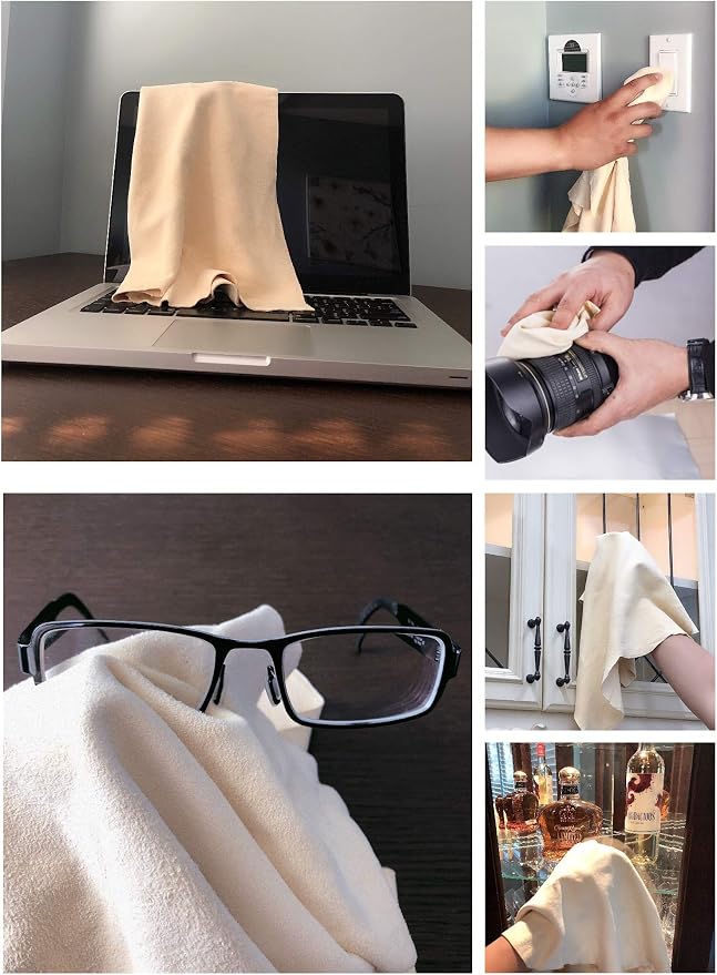SHEEPSKIN ELITE Chamois Drying Cloth Car Drying Towel Real Leather Super Absorbent Fast Drying Natural Chamois Car Wash Cloth Accessory (5 sq ft)