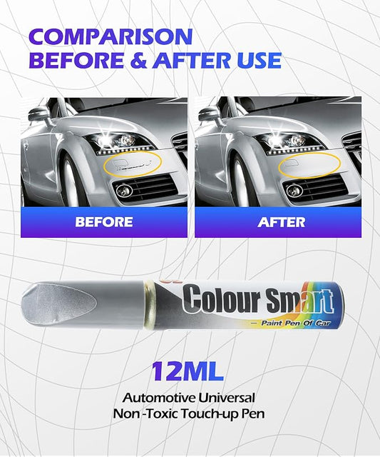 SCUARI Touch Up Paint Pen,Car Paint Pen,Car Paint Scratch Repair,Car Accessories Car Scratch Remover Pen,Car Touch Up Paint,Car Paint Scratch Repair,Paint Pen for Cars Paint Scratch Repair (Silver)