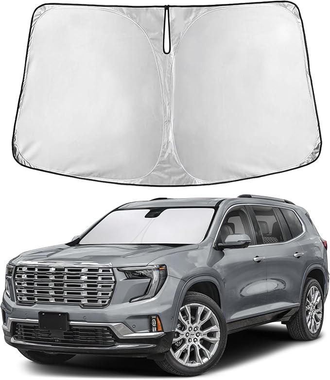 EcoNour Windshield Sunshade Compatible for GMC Acadia 2024 2025 2026, Sun Visor for Front Windshield & Window Sun Shade Cover, UV Heat Blocker & Protector, Car Accessories