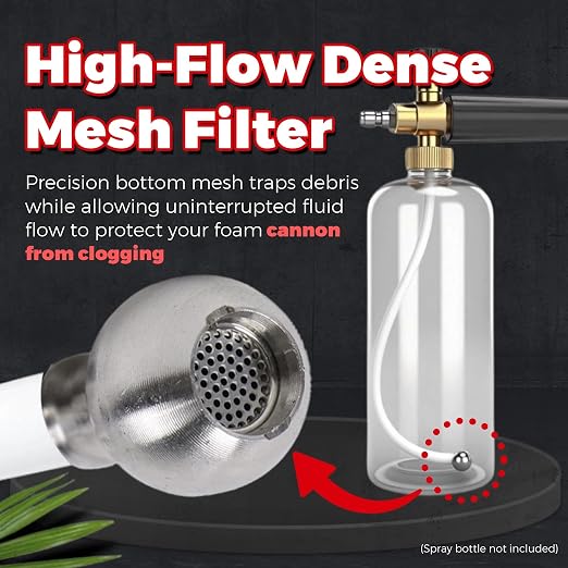 5-Pack Stainless Steel Foam Cannon Straw Ball, Universal Weighted Ball Fit for 5.9mm & 7.6mm Foam Cannons Straw - Dense Mesh Bottom, Silver