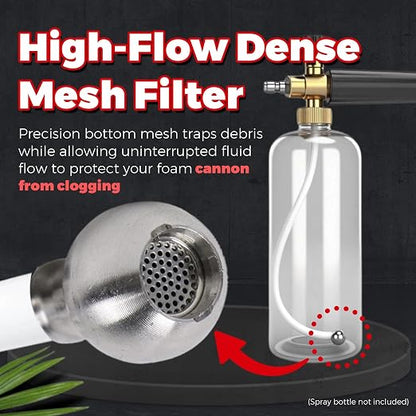 5-Pack Stainless Steel Foam Cannon Straw Ball, Universal Weighted Ball Fit for 5.9mm & 7.6mm Foam Cannons Straw - Dense Mesh Bottom, Silver