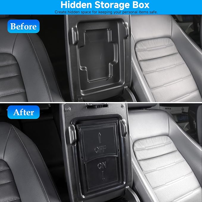 3PCS Center Console Organizer Compatible with Honda CRV 2026 2025 2024 2023 Accessories Hybrid (Include HEV) Armrest Hidden Storage Box Center Console Tray