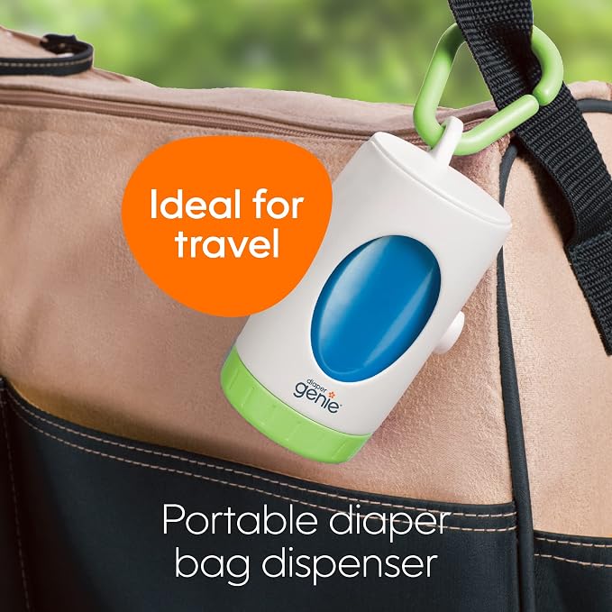 Diaper Genie On-The-Go Dispenser, Portable Diaper Bag Dispenser, Lavender Scent